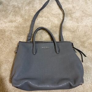 Miu Miu gray leather bag